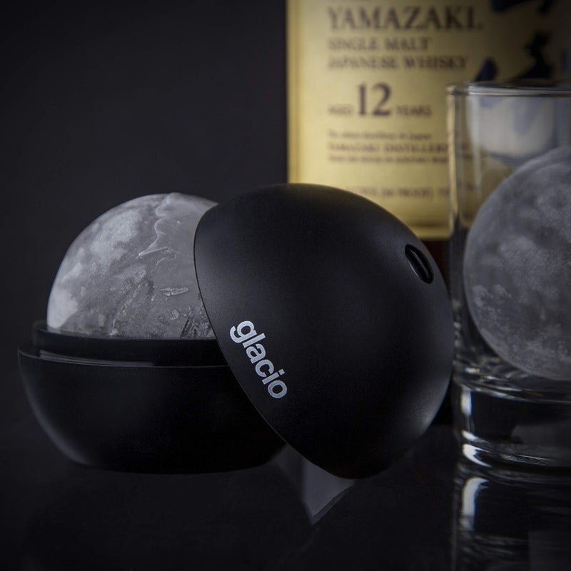 glacio Round Ice Cube Molds â€“ Large Whiskey Ice Ball Maker | BPA-Free Silicone Sphere Mold for Bourbon Cocktails Scotch & Home Bar | Slow-Melting Ice Balls - Image 4